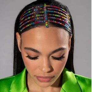 2 Pack Colorful hair gem stickers y2k